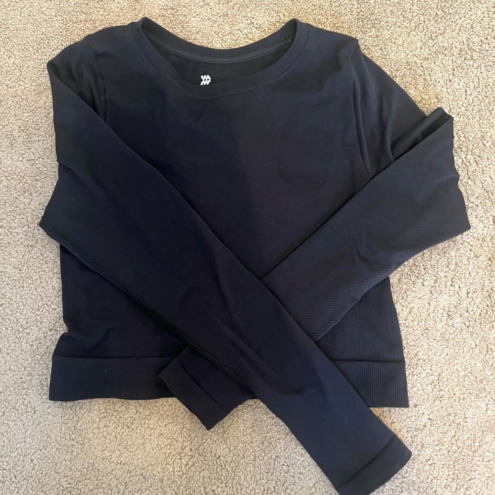 Black Long Sleeve crop-L